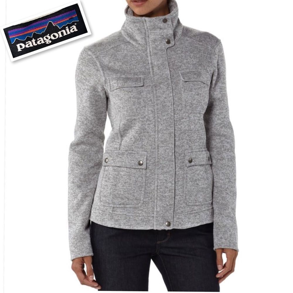 Patagonia Better Sweater Jacket Women's S Gray Zip Snap Button Front Knit Fleece